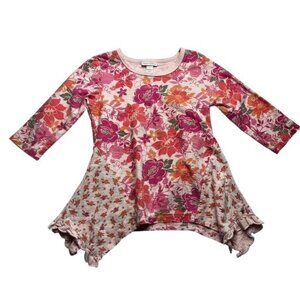 Naartjie Girls Pink Floral Top Size 6 Years